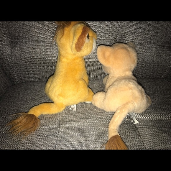 1993 lion king plush simba & nalla vintage lot - Picture 4 of 8